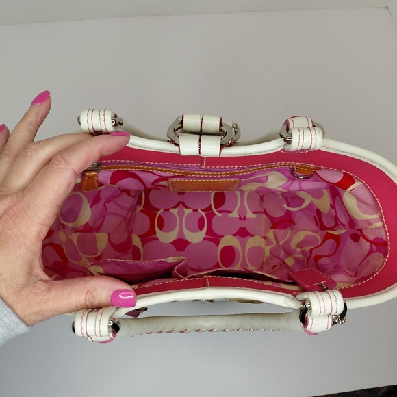 Coach Butterfly Wicker Straw Tote Vintage - Picture 6 of 12